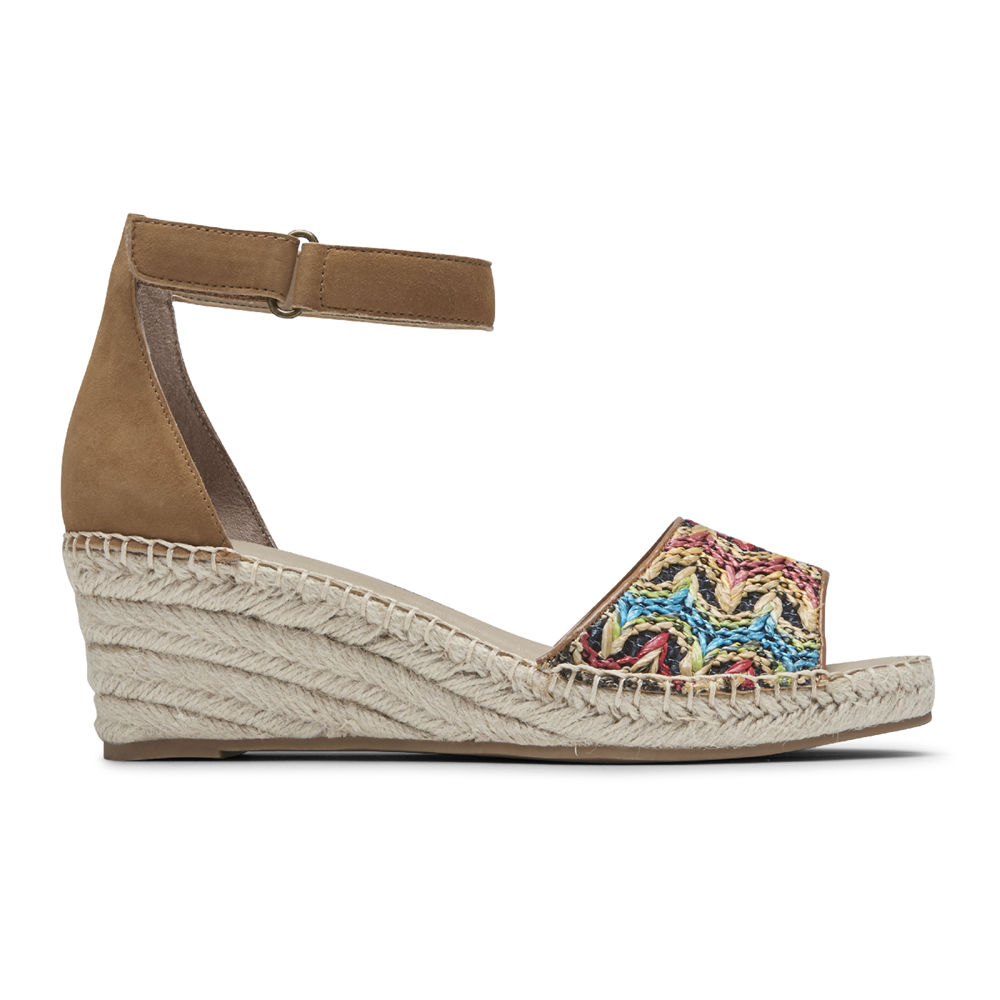 Rockport Womens Sandals Multicolor - Marah Woven Ankle Strap - UK 829-YLDFQH